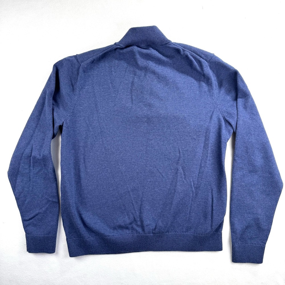 Vineyard Vines Kids Blue Heather 100% Cotton Quarter Zip Sweater XL 18 Logo - Picture 2 of 8